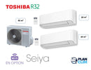 TOSHIBA - Multi Split 2 sorties - 4 kW / 40m² (20m² + 20m²)