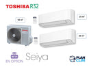 TOSHIBA - Multi Split 2 sorties - 5.2 kW / 52m² (25m² + 25m²)