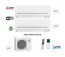 MITSUBISHI - Multi Split 2 sorties - 3.3 kW 35m² (20m² + 15m²)