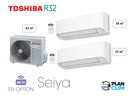 TOSHIBA - Multi Split 2 sorties - 5.2 kW / 52m² (35m² + 15m²)