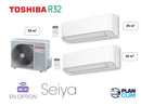 TOSHIBA - Multi Split 2 sorties - 5.2 kW / 55m² (35m² + 20m²)