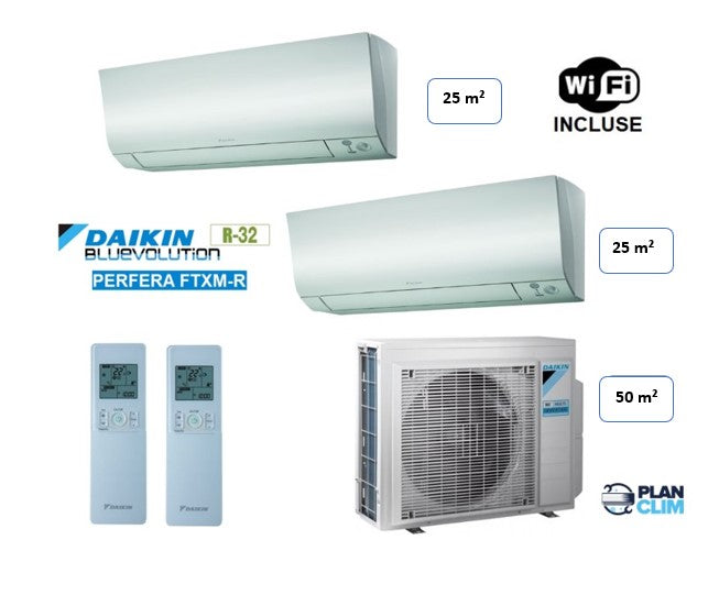 DAIKIN - Multi Split 2 sorties - 5 kW / 50m² ( 25m² + 25m²)