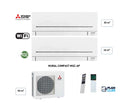 MITSUBISHI - Multi Split 2 sorties - 5.3kW / 50m² (35m² + 15m²)