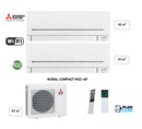 MITSUBISHI - Multi Split 2 sorties - 6.8kW / 57m² (42m² + 15m²)