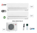 MITSUBISHI - Multi Split 2 sorties - 6.8 kW / 67m² ( 42m² + 25m²)