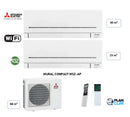 MITSUBISHI - Multi Split 2 sorties - 6.8 kW / 65m² (50m² + 15m²)